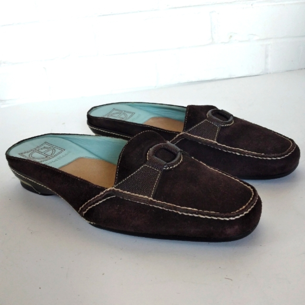Cole Haan brown suede mules 9.5 B